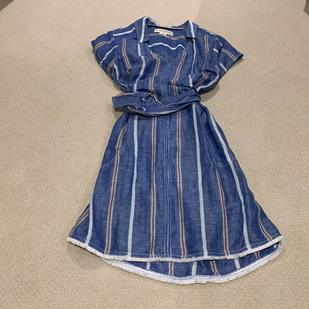 Anthropology Linen Denim Dress